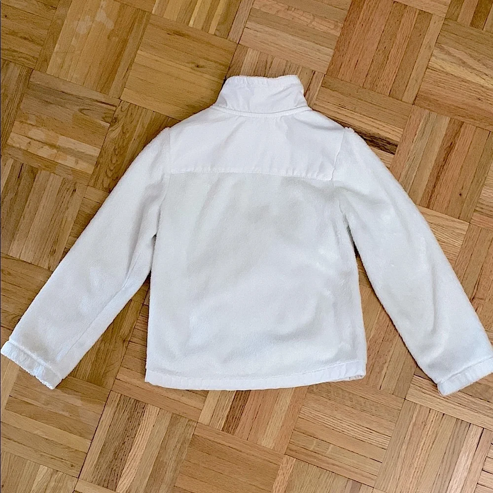 The Children's Place - Girls Size Small - White Fleece Zip-Up Jacket